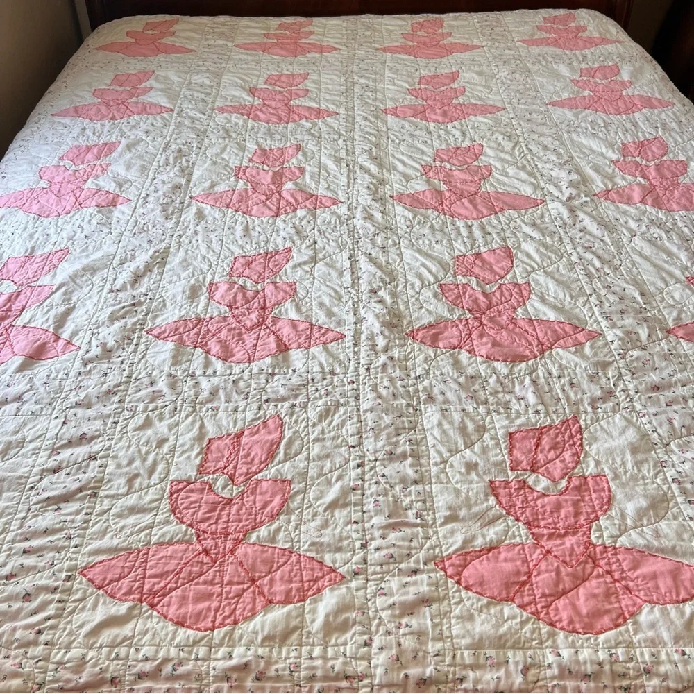 Vintage Handmade Cotton Parasol Petticoat Quilt.